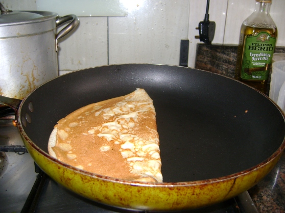 Pancake folded in half